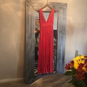 Lovers+Friends Pink V Neck Gown.